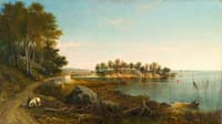Morning, View on Smith’s Island, Norwalk Bay, Connecticut