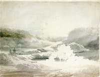 View over the Lake wt Stourhead (study)