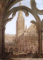 Salisbury Cathedral from the South Side of the Cloister