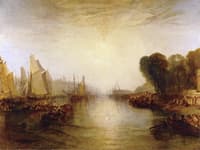 East Cowes Regatta, the Seat of John Nash, Esq.; the Regatta Starting for their Moorings