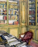 Library at Château du Bréau