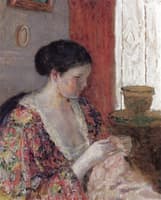The Artist's Wife Sewing