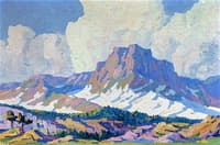 Mountain Peak in Sunshine