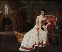Reverie by the fireplace