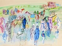 Horses and Race Goers at Epsom