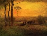 Pastoral Landscape at Sunset