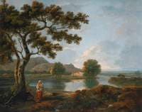 River Scene with a Farmhouse