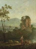 Pastoral Scene with Musicians by a Classical Ruin