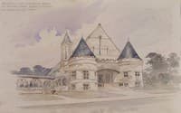 Preliminary study for an Armory Building for Shattuck School, Faribault, Minnesota