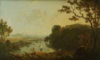 River Scene with Bathers