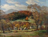 Vermont Village in Autumn