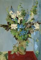 Bouquet with Irises and Gladioli
