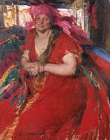 Peasant Woman in a Red Dress