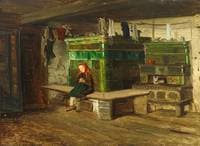 Interior with a Little Girl on the Bench