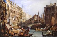 The Rialto Bridge Venice, from the North