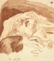 Head of a Woman with Her Eyes Closed