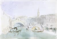 On the Grand Canal Looking towards the Rialto Bridge from the South