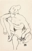 Woman Seated with Shoes