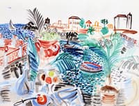 Terrace overlooking a Sicilian Port