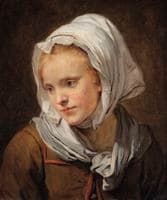 Portrait de jeune femme au fichu blanc