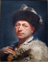 Self-portrait in Cossack robe