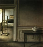 Interior with Easel, and Punch Bowl, Strandgade 30
