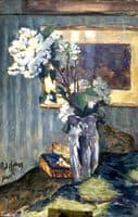 White Flowers in a Glass Vase