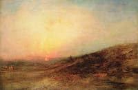 Indian Encampment at Sunset
