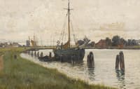 Sailing Boat by the Riverbank