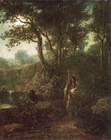 Indian Warrior at Moonlight