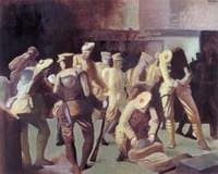 Sketch of Soldiers Arriving on Leave