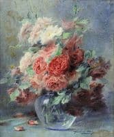 Still life of roses in a vase