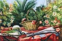 Basket and Umbrella in Provence