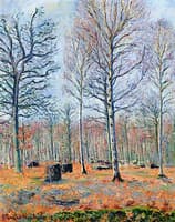 In the Wooded Marshes of Giverny, Autumn Light