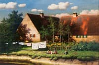 View of a Farm on a Summer Day