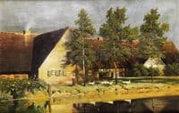 Goose Girl in Front of a Farmstead