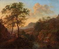 River Scene with Figures