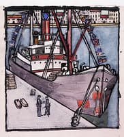 Steamer Moored at the Quayside
