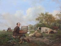 Self Portrait  in a Meadow Landscape