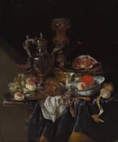 Silver Wine Jug, Ham and Fruit