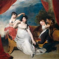 Maria Mathilda Bingham, Wife of Henry Baring, with her Two Children