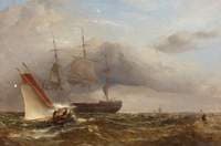 Pilot Cutter in Stormy Sea