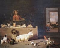 Peasant and Fold in Cattle Shed