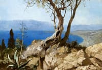 Lake with rocky shores