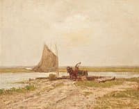 Gathering Salt Hay at Brookhaven, N.Y.