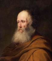 Bearded Old Man Wearing a Brown Cloak