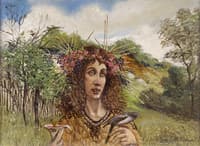 Femme à l'arum et l'oiseau