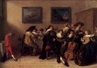 Company Dining and Making Music