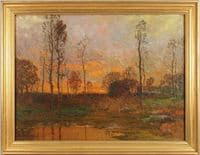 Autumn Landscape at Dusk
