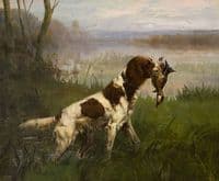 Setter with Duck